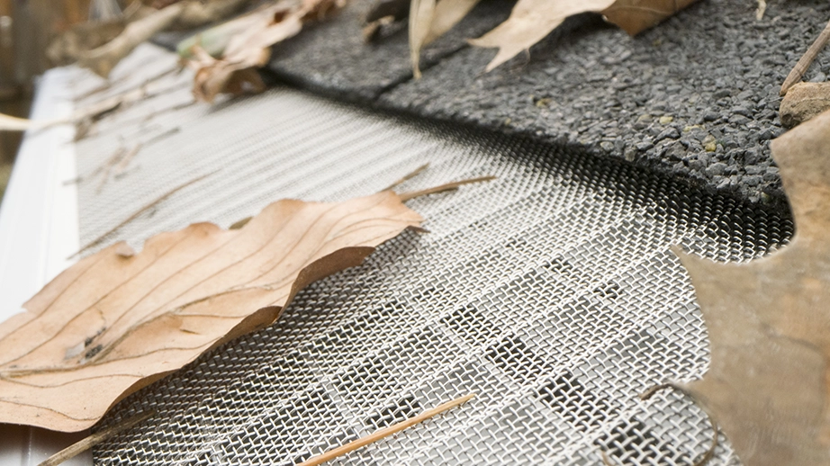 close up of gutter guards