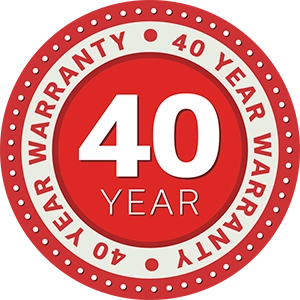 40 year warranty badge